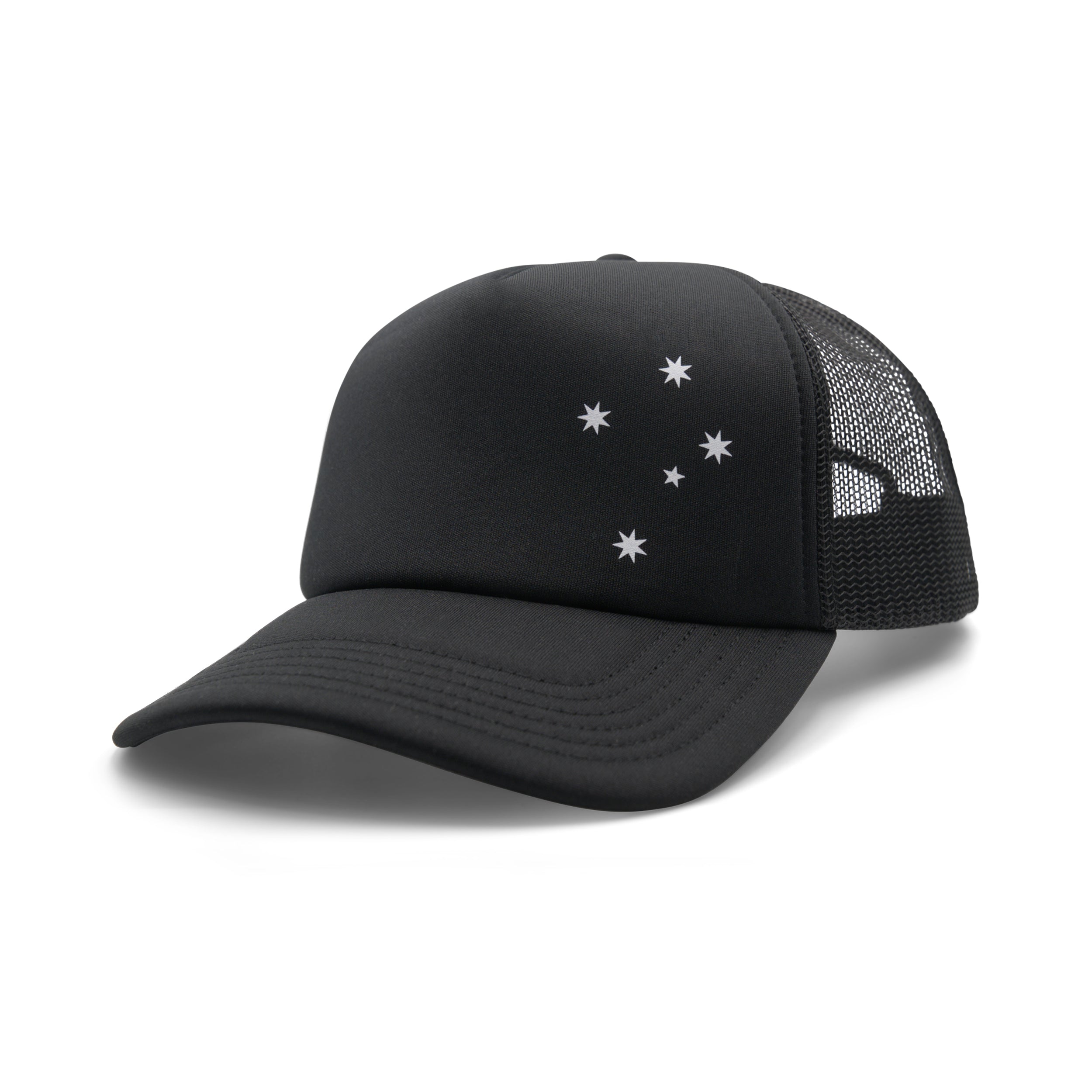 Patriot Caps Crux Southern Cross Trucker Cap – Black