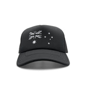 Patriot Caps Digger Australian Flag Trucker Cap – Black – Front View
