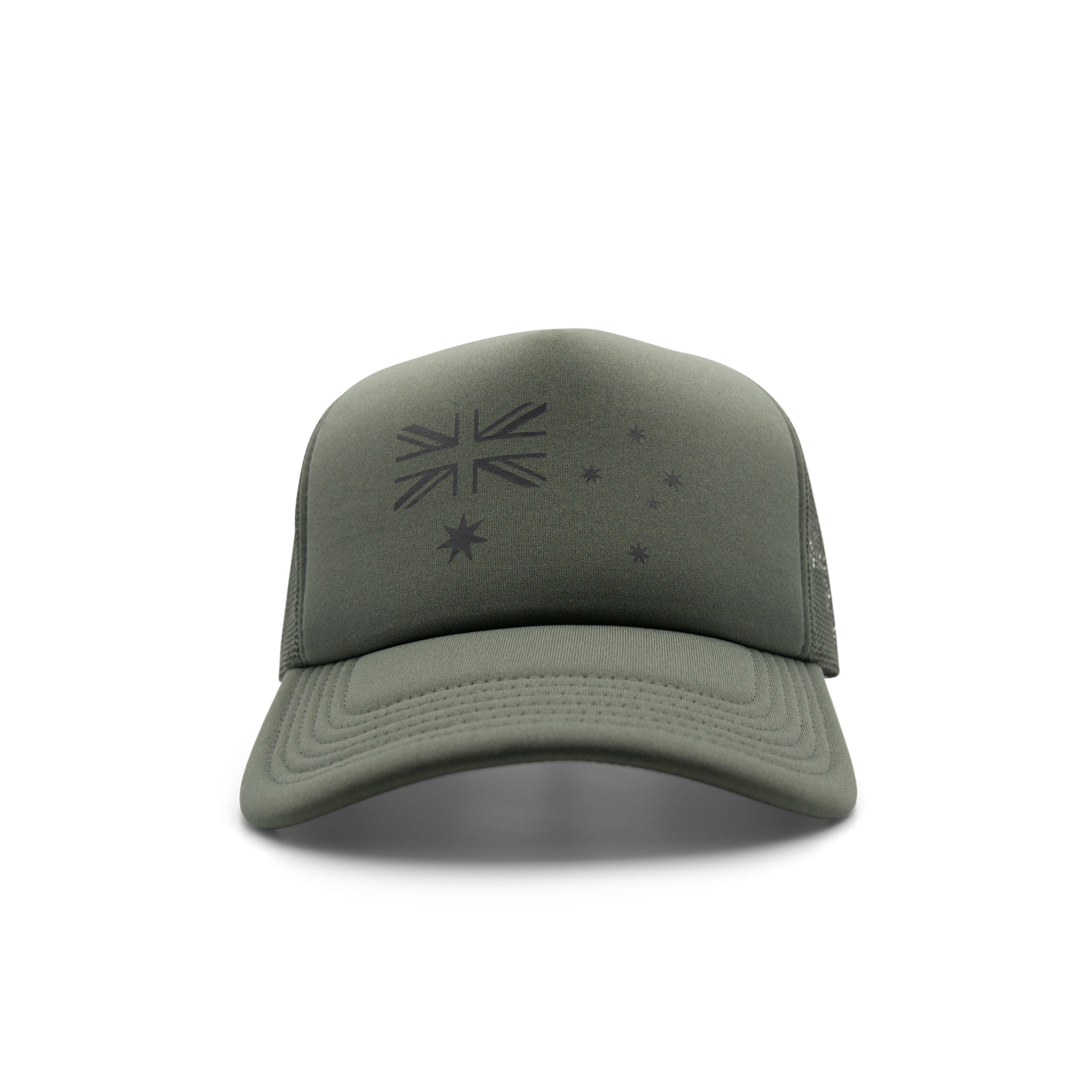 Patriot Caps Digger Australian Flag Trucker Cap – Jungle – Front View