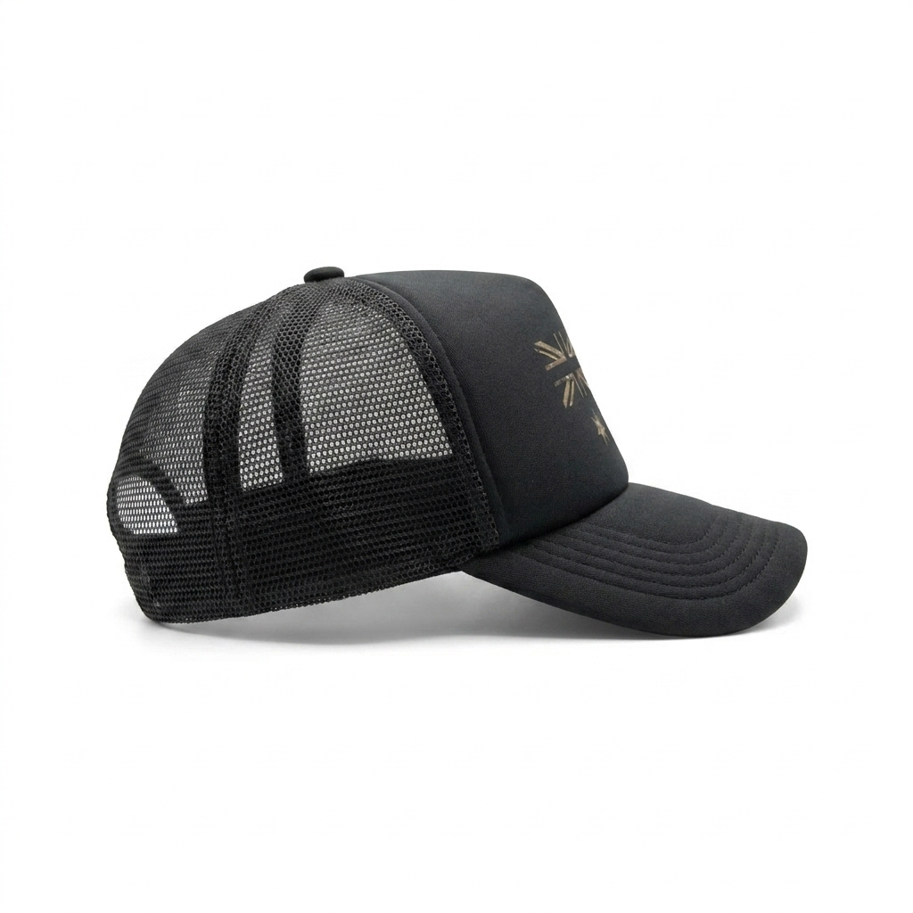 Patriot Caps Multicam Australian Flag Trucker Cap – Black – Side View