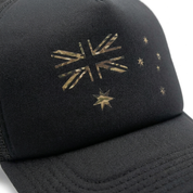 Patriot Caps Multicam Australian Flag Trucker Cap – Black – Macro Detail